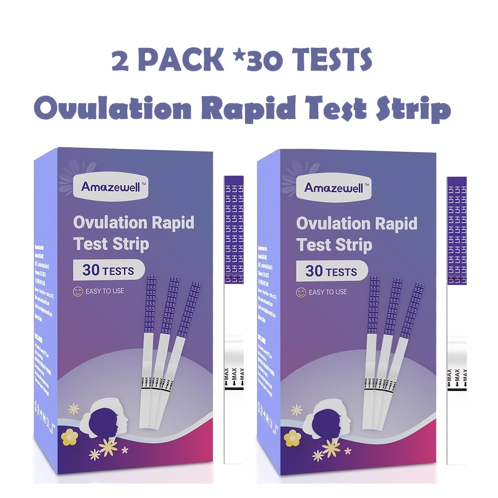 LH Ovulation Test Strips for Women, At-Home Fertility Tracking Kit with 5 mm Test Strips, Choose 60-Strip Set or 50-Strip Set with Urine Cup