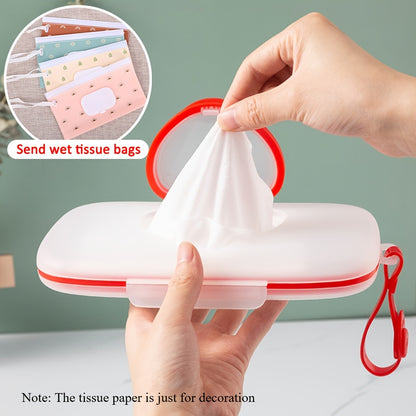 Heart-Shaped Compact Wipes Dispenser with Transparent Lid, Portable Single Wet Wipe Holder with Ergonomic Handle – Ideal for Face Masks, Baby Wipes & Travel Essentials, Available in Various Colors