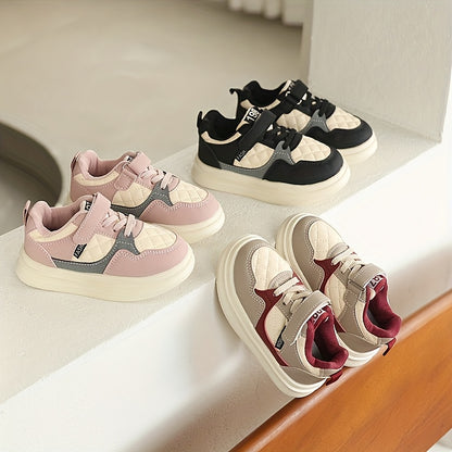 Kids Casual Sneakers with Round Toe and Low-Top Design, Cartoon and Bow-Detail Sport-Style Shoes for Toddler and Little Kid Spring Outfits