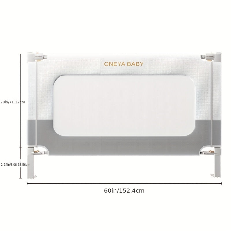 Adjustable Toddler Bed Rail Guard for Full, Queen or King Beds, 28-Inch-High Screw-Fix Bedside Safety Barrier in Four Length Options for Kids