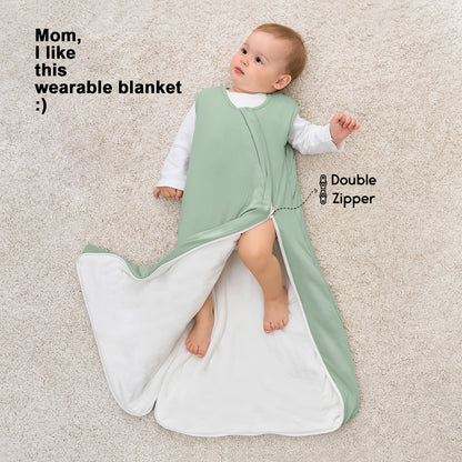 Bamboo Baby Sleep Sack TOG 0.5, Super Soft Wearable Blanket for Infants and Toddlers, Breathable Sleeping Sack with 2-Way Zipper for Easy Diaper Changes, Perfect Baby Shower Gift for Warm Nights