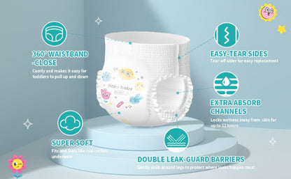 HOPE BABY Pull Ups Potty Training Pants, Premium Training Underwear 64-68 Count – Hypoallergenic Toddler Diapers for Sensitive Skin, Sizes L to XXXL, Comfortable Everyday Potty Training