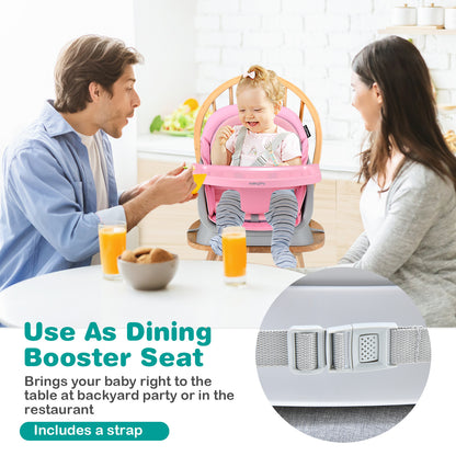 8-in-1 Baby High Chair with Activity Table, BABYJOY Convertible Feeding Seat with Removable Tray, Booster Mode and 5-Point Harness for Ages 6 Months to 6 Years