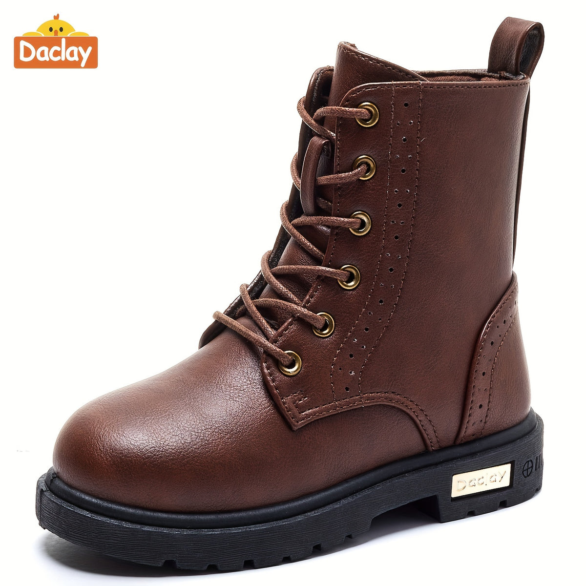 Boys Casual Boots in Black by Daclay, Solid-Color Slip-Resistant Outdoor Footwear for Toddler, Little Kid and Big Kid Fall and Winter Wear