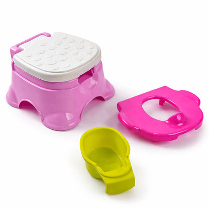 Toddler Potty Chair 3-in-1 Toilet Training Set with Removable Seat Ring and Step Stool for Boys and Girls Learning Independent Bathroom Routines