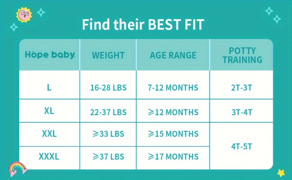 HOPE BABY Pull Ups Potty Training Pants, Premium Training Underwear 64-68 Count – Hypoallergenic Toddler Diapers for Sensitive Skin, Sizes L to XXXL, Comfortable Everyday Potty Training