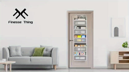 5-Shelf Over-the-Door Organizer with 10 Storage Pockets, No-Drill Hanging Door Storage for Nursery, Bedroom, Bathroom and Pantry Essentials