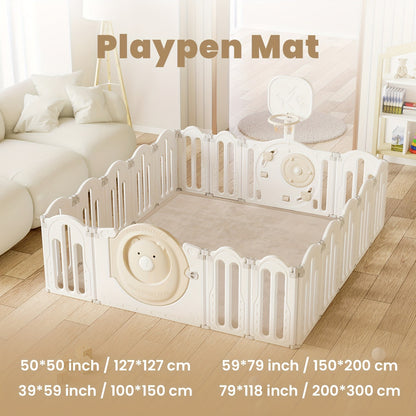 Memory Foam Floor Mat for Baby Crawling, 1.1-Inch Coral Velvet Cushioned Rug with Non-Slip Backing, Gray Tatami-Style Mat in Four Sizes