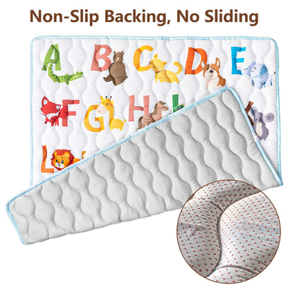 Patterned Baby Floor Mat 50 x 50 Inches, Soft Washable Playpen and Crawling Surface with Anti-Slip Bottom for Tummy Time and Supervised Indoor Play