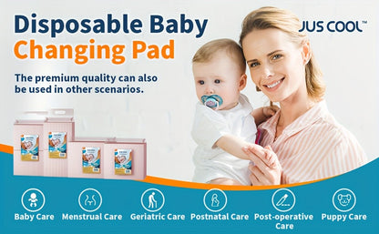 Disposable Changing Pads for Babies, Portable Diaper Changing Mats for On-the-Go Use – Convenient Single-Use Pads for Travel, Diaper Bags & Quick Changes, Easy Clean-Up for Newborns & Infants
