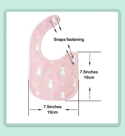12-Pack Adjustable-Snap Baby Bibs for Feeding, Teething and Drool, Absorbent Bib Set for Boys and Girls, Everyday Infant Care