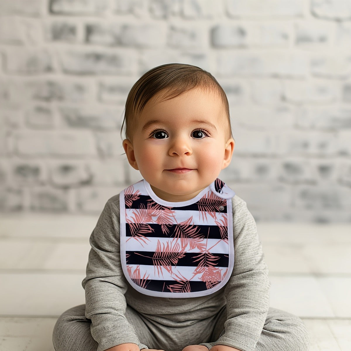 12-Pack Adjustable-Snap Baby Bibs for Feeding, Teething and Drool, Absorbent Bib Set for Boys and Girls, Everyday Infant Care
