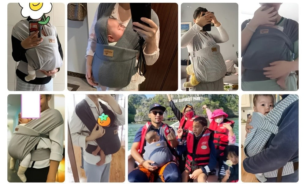 Soft Baby Wrap Carrier Sling for Newborns and Toddlers, Skin-Friendly Front Carry Wrap by Vrbabies for Everyday Babywearing and Parent Gifts