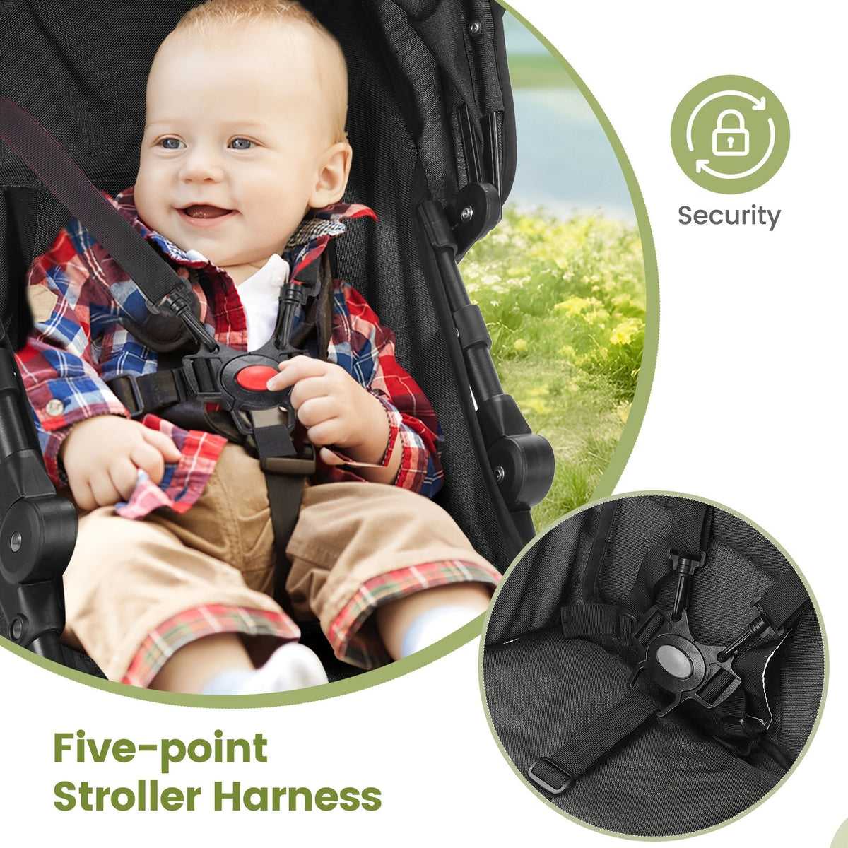 Compact Umbrella Stroller with Reclining Seat, Lightweight Folding Travel Pushchair with Canopy and Pop-Out Sun Visor in Pink or Gray