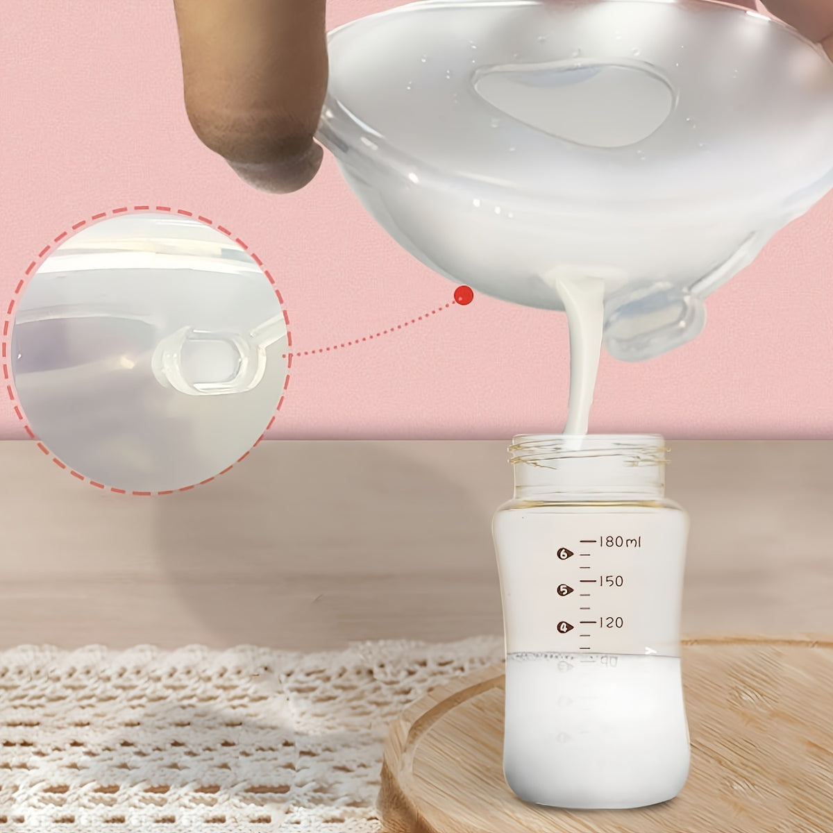 Breast Milk Collection Cups, 2-Pack Reusable Nursing Collectors with Measuring Scale and Stand, Listed 2 oz 60 mL Capacity for Home and Travel