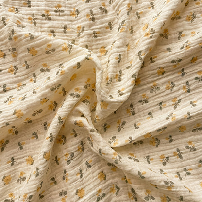 Double-Layer Baby Blanket with Cotton Gauze and Minky Dot Backing, 39.37 x 39.37 Inch Newborn Wrap in Bear, Rabbit and Dinosaur Prints