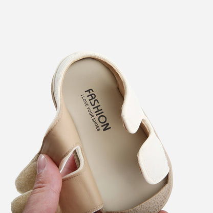 Toddler Summer Sandals with Soft Non-Slip Sole, Breathable Casual Shoes for Baby Boys and Girls, Dark Brown or White, US 4-8.5 Toddler Sizes