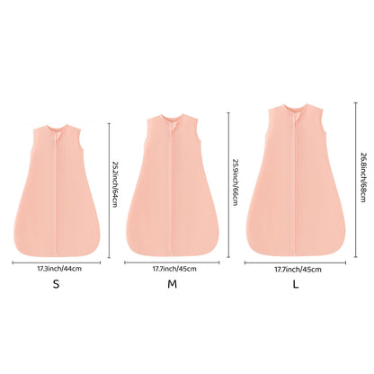 Baby Sleep Sacks 3-Pack with Two-Way Zipper, Newborn Wearable Swaddle Bags for Easy Diaper Changes, 0-6 Months, Blue Line or Pink