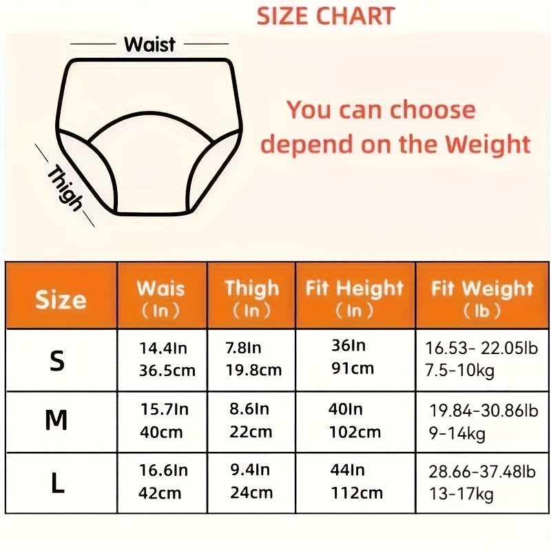 Reusable Washable Toddler Training Pants, 4pcs or 8pcs Pack, Breathable Elastic Waistband Cloth Diapers for Toilet Training, Cute Dog & Animal Prints, Potty Training Gift for Boys and Girls