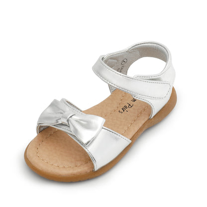 Girls Bow Sandals by DREAM PAIRS with Hook-and-Loop Fastener | Round-Toe TPR Sole Summer Shoes for Toddler, Little Kid and Big Kid Outings