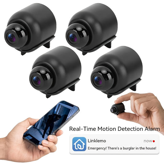 WiFi Home Monitoring Camera with 1296P Video, Night Vision and Two-Way Audio, Smartphone Remote Viewing for Nursery and Indoor Spaces, 1 to 12 Camera Options