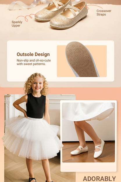 Buckle-Strap Girls Mary Jane Ballet Flats - Classic Dress Shoes with Adjustable Strap, Round Toe, Multiple Colors for Toddler, Little Kid & Big Kid, Perfect for Parties, Weddings & Everyday Wear