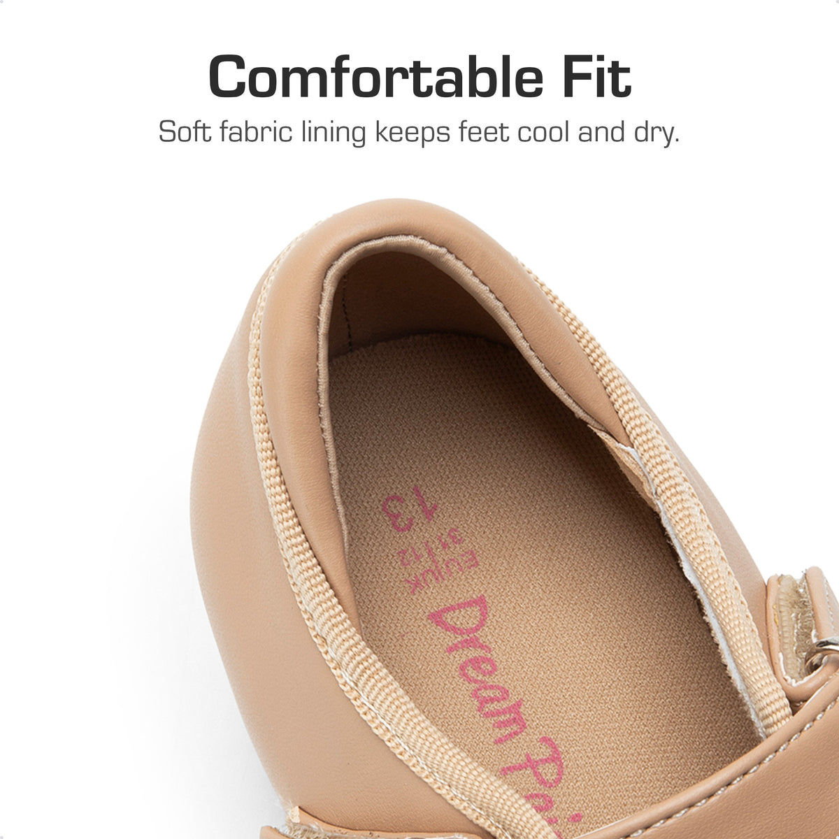 Kids Tap Dance Shoes with Hook-and-Loop Strap, Removable Satin Ribbons and Front-and-Back Taps for Girls and Boys, Toddler, Little Kid & Big Kid Sizes