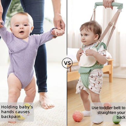 Adjustable Baby Walking Harness with Removable Crotch Support, Breathable Toddler Walking Aid and Carrier Design for Ages 8–24 Months