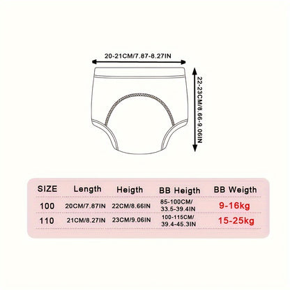 Breathable Polyester Potty Training Pants 3-Pack, Soft Comfortable Underwear for Diaper Learning, Washable Reusable Toddler Training Underwear, Lightweight Everyday Potty Training