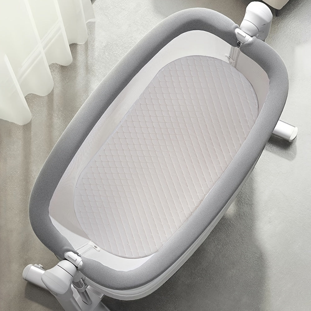 Bassinet Mattress Oval Foam with Removable Waterproof Cover, Baby Cradle Mattress in 15 x 30, 18 x 29 or 20 x 33 Inch Size Options