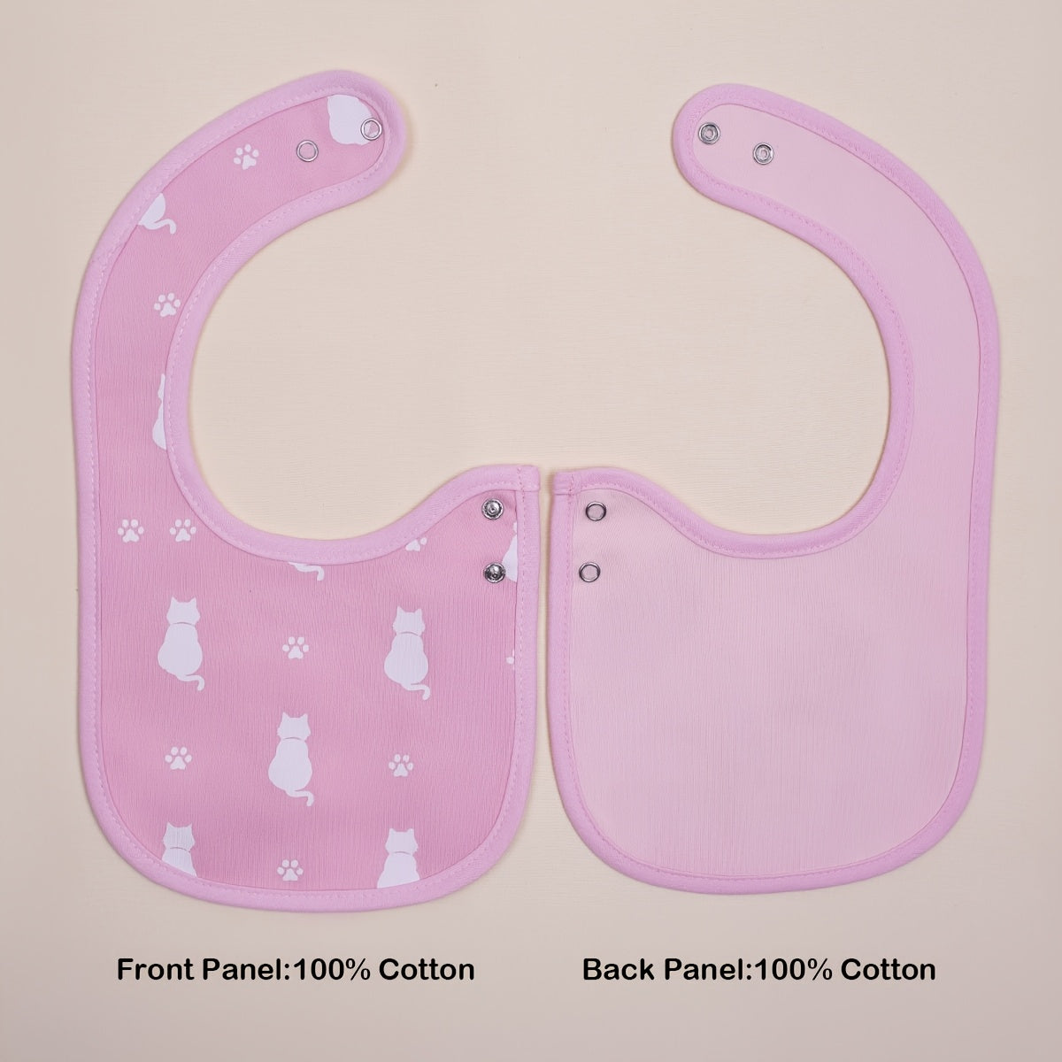 12-Pack Adjustable-Snap Baby Bibs for Feeding, Teething and Drool, Absorbent Bib Set for Boys and Girls, Everyday Infant Care
