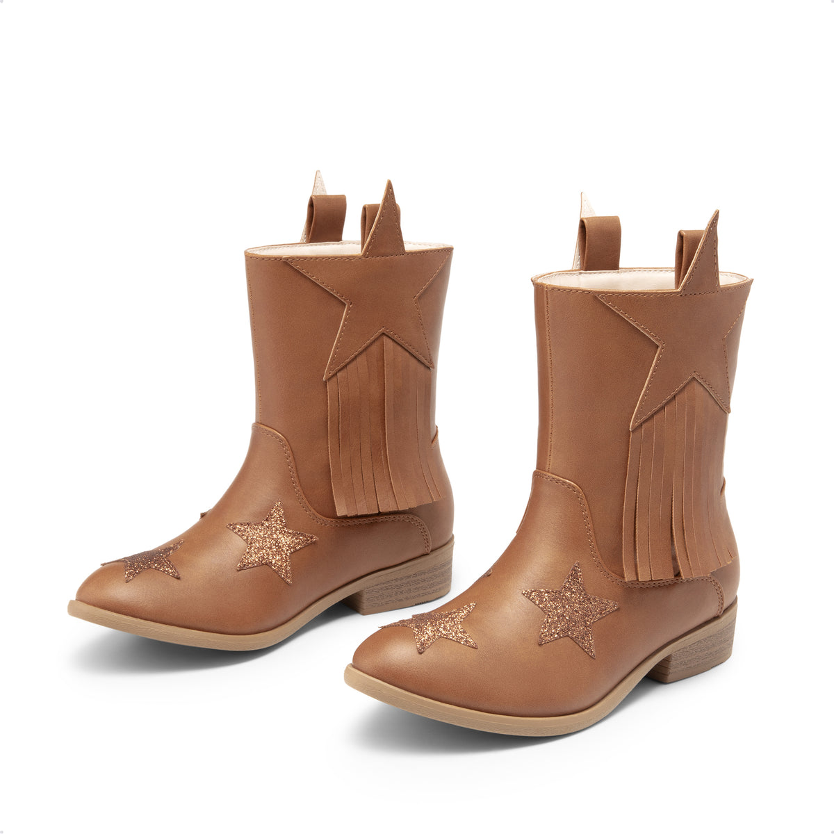 Girls Tassel Cowgirl Boots by DREAM PAIRS, Western Mid-Calf Cowboy Style for Toddler, Little Kid and Big Kid Sizes, Golden, Camel or White Color Options
