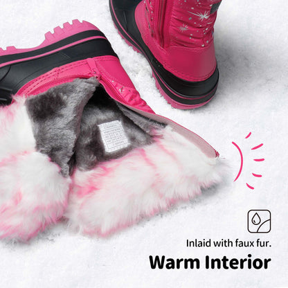 Waterproof Kids Snow Boots by DREAM PAIRS, Thermolite-Insulated Winter Footwear with One-Pull Bungee Laces for Toddler, Little Kid and Big Kid