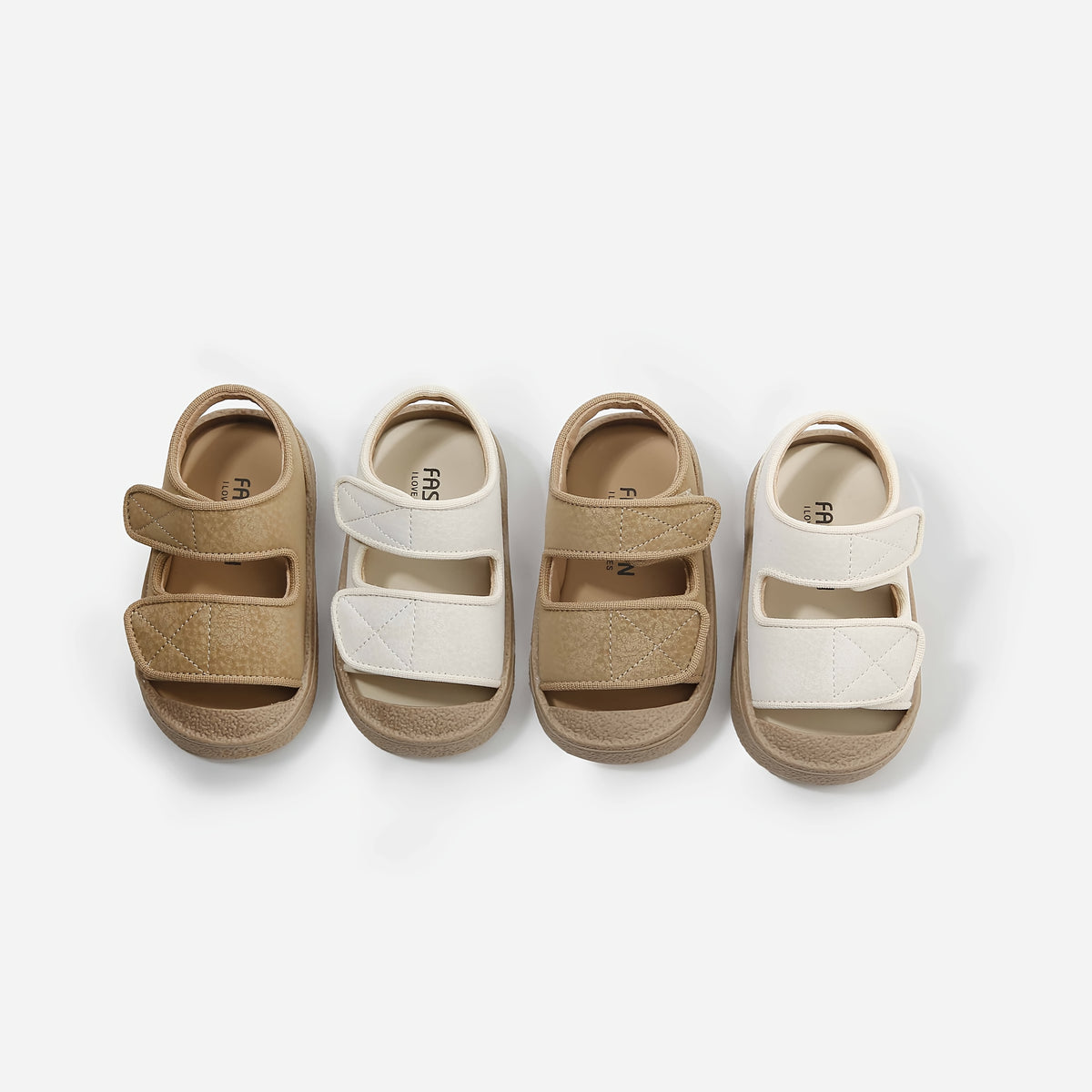 Toddler Summer Sandals with Soft Non-Slip Sole, Breathable Casual Shoes for Baby Boys and Girls, Dark Brown or White, US 4-8.5 Toddler Sizes