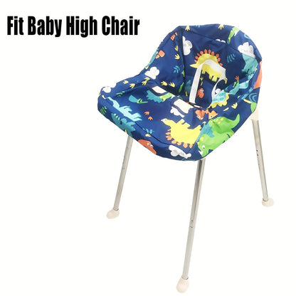 Baby Shopping Cart Seat Cover and High Chair Cushion, Portable Machine-Washable Padded Seat with Safety Straps and Attached Storage Bag
