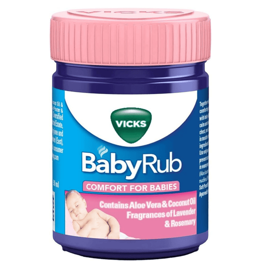 Baby Soothing Rub 50ml by Vicks BabyRub, Non-Medicated Moisturizing Ointment with Aloe Vera, Coconut Oil, Lavender and Rosemary for Babies 3 Months and Older