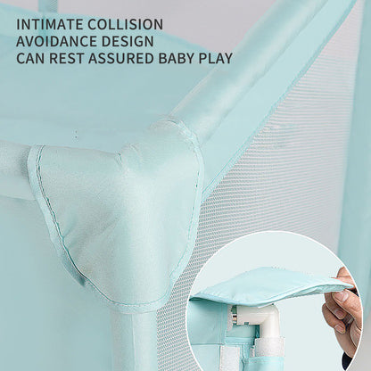 Breathable Mesh Baby Play Yard Fence for Crawling Toddlers, Indoor and Outdoor Infant Activity Space in Grey, Green or Pink