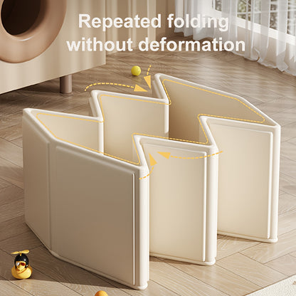 Space-Saving Foldable Kids Bathtub with Non-Slip Base, Portable Collapsible Bath Tub for Small Bathrooms, Family Travel and Easy Storage