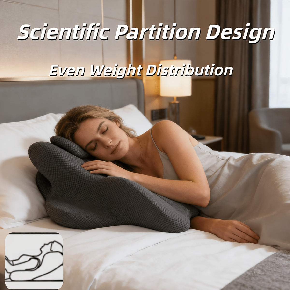 Memory Foam Maternity Body Pillow for Full-Body Lounging, Compressible Pregnancy Support Cushion for Bed or Sofa, Portable Gift for Expecting Moms